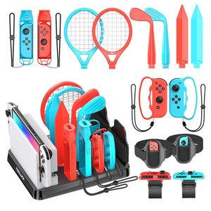Switch Sports Accessories Kit with Storage Station - Compatible with Switch/OLED & Joy-con, Ideal for Family Sports Party Game Organization Nintendo 3DS&2DS Wii U PS3 Interactive Gaming Figures