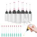 10 Pcs Needle Oiler (1 OZ), LDPE Oil Applicator, Precision Gun Oil Bottle with Extra Long 1.5 Inch Stainless Needle Tip 18Ga 21Ga - Easy to Use for Knife, Hinges, Glue and More