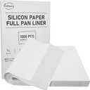 EcoDispose Non-Stick Precut Parchment Paper Baking Sheets Full Pan liner for Bake (16-3/8" x 24-3/8",White,1000PCS)