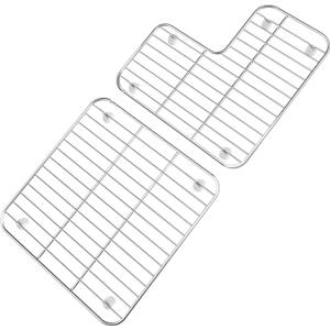 Kitchen Sink Rack K-6639-ST For Kohler Farmhouse Sink Protector K-6488 and K-6489 Bottom Basin Rack Left and Right Replacement Kohler Sink Rack Whitehaven Sink Grid - Stainless Steel