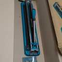 Seeutek Manual Tile Cutter, 14 inch Professional Porcelain Ceramic Tile Cutter, Double Rails Design Tile Cutter Tool, with Tungsten Carbide Cutting Wheel