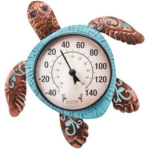 MUMTOP Outdoor Thermometer, Turtle Outside Wall Thermometer for Patio Yard Garden