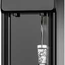 Euhomy Hot & Cold Water Dispenser, Top Loading Water Dispenser for 3 or 5 Gallon Bottles, Top Loading Hot & Cold Water Dispensor with Child Safety Lock, for Office, Home (Silver and Black)