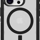 OtterBox iPhone 15 Pro (Only) Defender Series XT Clear Case - Dark Side (Black/Clear), screenless, Rugged, Snaps to MagSafe, Lanyard Attachment