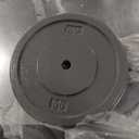 CAPHAUS Grey Standard Solid Cast Iron Weight Plates 1-inch Center Hole for Standard Barbell & Dumbbell Handles Size U. 50lb (Single)