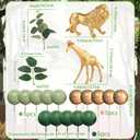 Safari Jungle Animals Cake Decorations,Jungle Animal Figure Picks Jungle Wild One Animals Cake Decorations for Baby Shower Safari Birthday Party.