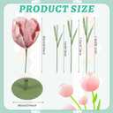 Giant Tulip Decorations with Stand Large Spring Artificial Flowers 6.2 ft Large Artificial Tulip for Office, Garden Gatherings, Mother's Day Decoration, Spring Decorations, Mall Shop Window Displays