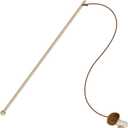 TTcat Cat Wand Toy for Indoor Cats, Wood Cat Stick Toy with Mushroom Catnip Toy,Interactive Cat Toy.