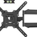 USX MOUNT Full Motion TV Wall Mount Bracket for Most 32-60 Inch TVs Up to 77 lbs & MAX VESA 400x400 mm, Corner Center Design TV Mount 20" Articulating Extension Arm with Swivel Tilt & Leveling (32-60 Inch Single Stud)