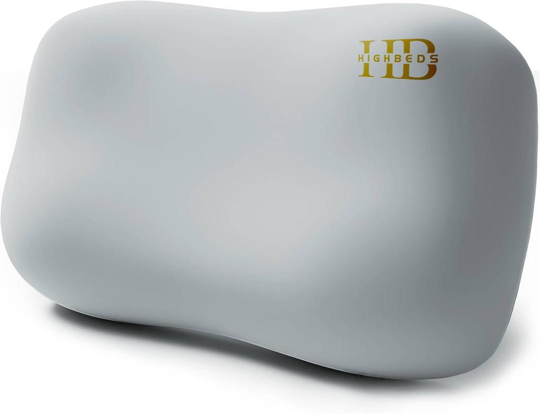 HighBeds Cervical Neck Pillow for Neck Pain Relief- Memory Foam Pillow for Side and Back Sleepers, BASF Support with Ergonomic Pillow(Grey)