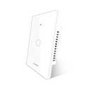 Smart Matter Light Switch, 2.4G WiFi Touch Wall Switch (Neutral Wire Required), Single-Pole Smart Switch Works with Apple Home, Alexa, Google Home & SmartThings, Tempered Glass Panel, White