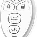 for Chevrolet Key Fob Cover, Soft TPU Protection Car Key Case Compatible with Chevy Suburban Tahoe Traverse Buick Enclave Cadillac Escalade GMC Acadia Yukon Smart Car Key Fob (Silver White)