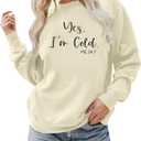 JINTING Yes I'm Cold Me 24:7 Sweatshirt Women Funny Letter Print Pullover Crewneck Long Sleeve Tops (Large)