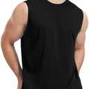 Upocool Men's Sleeveless UPF 50+ Swim Shirts Quick Dry Workout Tank Top UV Protection Running Gym Muscle T Shirts, 3XL