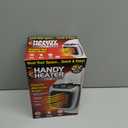 Ontel Handy Heater Turbo Wall Outlet Plug In Heater  Portable Indoor Ceramic Space Heater w/Adjustable Thermostat, 12-Hour Timer, Auto Shut Off, Quiet  Plug In Wall for Office, Bedroom, Camping