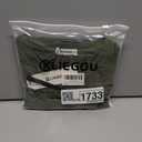 KLIEGOU Mens Hipster Hip Hop Ripped Round Hemline T Shirt Army Green S (Green, S)