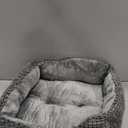 MIXJOY Dog Bed for Large Medium Small Dogs, Rectangle Washable Sleeping Puppy Bed, Soft Calming Cat Beds for Indoor Cats, Orthopedic Pet Sofa Bed, Anti-Slip Bottom with Multiple Size (20'', Grey)