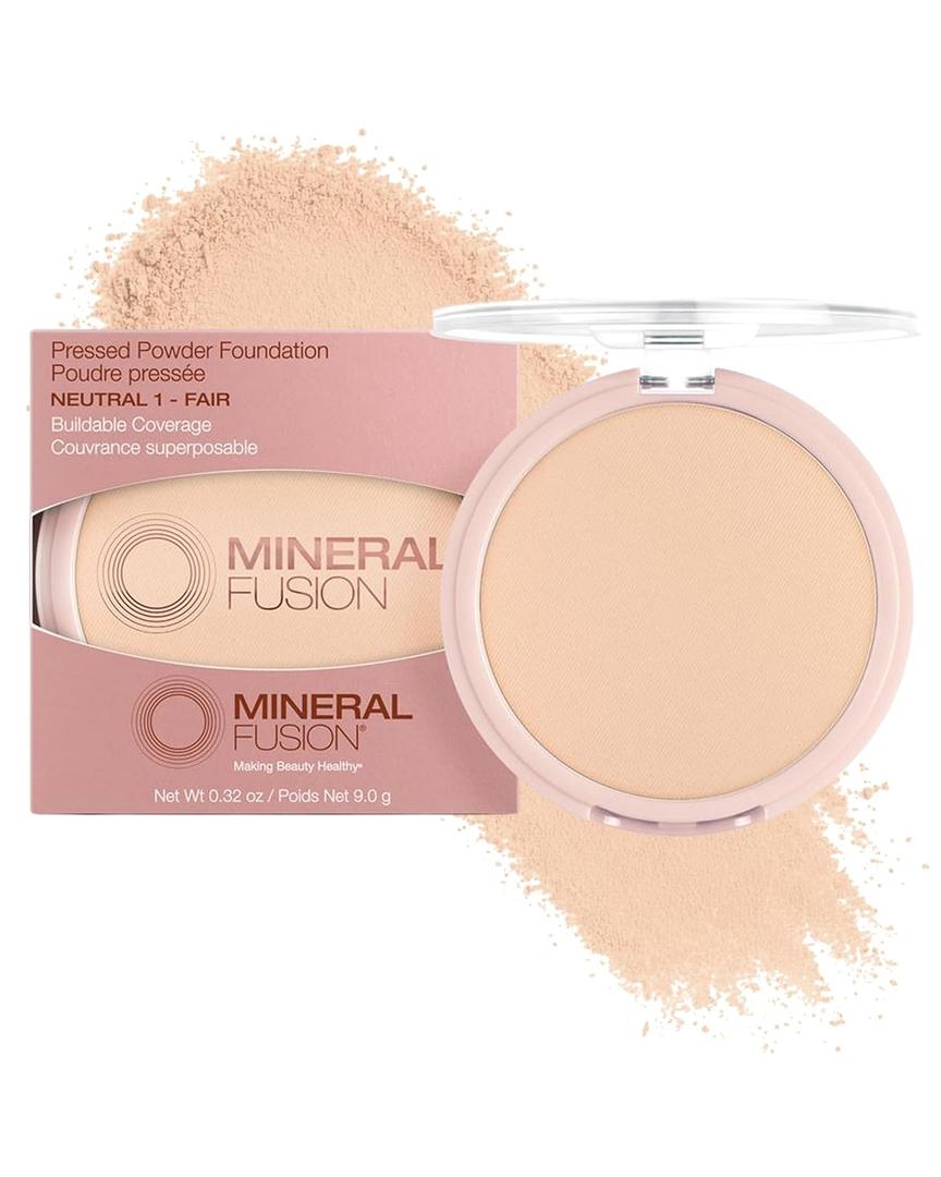 Mineral Fusion Pressed Powder Foundation, Neutral 1 - Fair Skin w/Peachy Undertones, Age Defying Foundation Makeup with Matte Finish, Talc Free Face Powder, Hypoallergenic, Cruelty-Free, 0.32 Oz