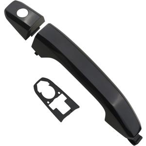APPERFiT Door Handle w/Gasket Set - Front Exterior LH (Smooth Black) Paint to Match Compatible with 2014-2020 Chevy Chevrolet Silverado Suburban Tahoe, GMC Sierra Yukon 13583889