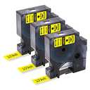 Freshworld 2X Replace for DYMO D1 Label Tape Cartridges Yellow 1/2 in 23Ft