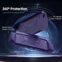 FIWWAT Protective Case for Nintendo Switch 2 (2025), TPU Middle Frame & PC Front Protector 360 Protection, Non-Slip Ergonomic Grip, Shockproof & Anti-Scratch Shell Cover , Purple