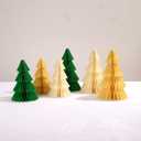 6 Pcs Paper Christmas Tree,Christmas Ornaments, 3D Honeycomb Xmas Paper Trees Party Decorations, Christmas Centerpiece