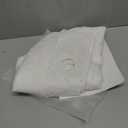 Eachope White No Hook Shower Curtain with Fabric snap in Liner Set, Boho Tufted Chevron Striped Shabby Chic Textured Shower Curtain with a mash Top Window, Hotel Decor, 71" W x 74" L