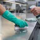SHOWA 727 Chemical Resistant Gloves, 15-mil Unsupported Nitrile, 13-inch Extended Gauntlet, Bisque Grip, CE Cat III & Food Safe, Latex-Free, Green, X-Small, 12-Pack