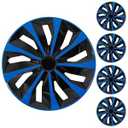 15 inch Blue Wheel Rim Cover Hubcaps Replacement R15 Hub Caps Snap On Universal Wheel Rim Cover ABS Exterior Accessories for Car Trunk SUV Set of 4