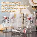 Qinyoung 12 Sets Clear Glass Bottles with Cross Catholic Bulk Glass Baptism Favors for Guests Christian Water Container with Organza Bags for Communion Gifts Church Wedding Baptism