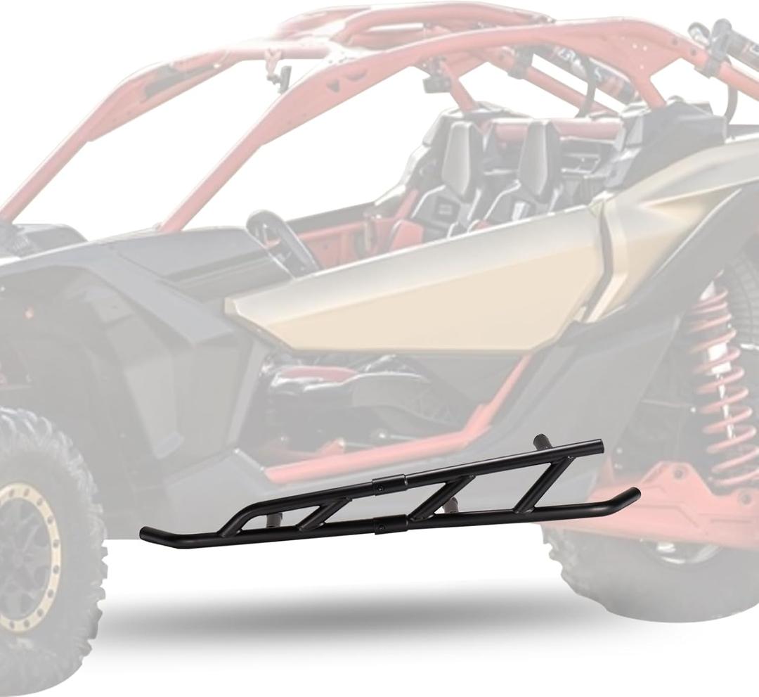 KIWI MASTER Nerf Bars Rock Sliders Compatible with 2017-2024 Can-Am Maverick X3 Accessories Steel Side Step Tree Kickers