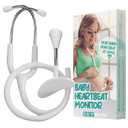 Skywin-Fetal Heartbeat Monitor, Fetoscope Heart Beat Monitors for Pregnancy Detection - 24 Weeks, Baby Heartbeat Monitor Pregnancy, At Home Fetal Heartbeat Monitor with the Stethoscope (White)