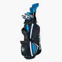 Callaway Men's Strata 9-Piece Golf Set (Blue, Men's Left-Handed, Standard, 3-Wood, 5-Hybrid, 6-PW Irons, Putter, Stand Bag And 1 Hand Cover)