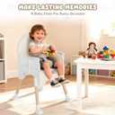 Baby High Chair, High Chairs for Babies and Toddlers, Light Weight Portable Highchair, Comfortable Feeding, Multi-Use Easy Clean High Chair (Beige)