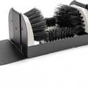 Portable Boot Scrubber with Detachable Fold-Out Footboards, No Mounting Required Mud Scraper, Heavy Duty Shoe Brush with Integrated Steel Plates for Outdoor, Garden & Work Site
