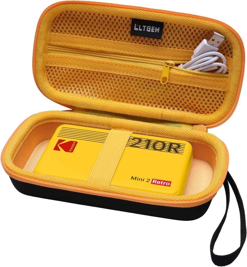LTGEM Case for KODAK Mini 2 Retro Portable Photo Printer | Hard EVA Shell, Water-Resistant, Shock Protection, Scratch-Resistant Interior, Portable Travel Storage Case Only, 7.8"L x 4.3"W x 2.3"H