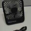 Warmco USB Desk Fan 2Pack, USB C Corded Powered Personal Fan(No battery), Strong Airflow, 3 Speeds Wind Small USB Desktop Fan With 180 Tilt Folding for Home Office Table Black