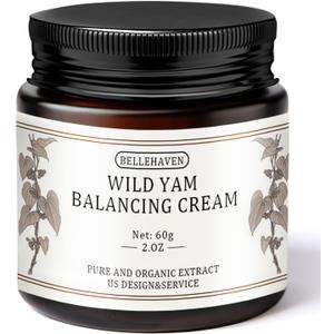 Wild Yam Cream  Plant-Based Body Cream with Natural Ingredients, Lavender Scent, for Daily Skincare, 2oz / 60g