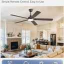 ZMISHIBO 60" Ceiling Fans with Lights, Oil Bronze Farmhouse Ceiling Fan with Remote, Rustic Indoor Ceiling Fan with Dual Finish Blades, Quiet & Strong Motor, Bright LED Light.