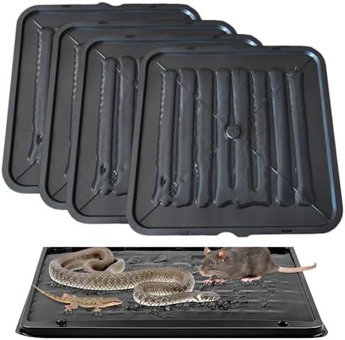 Mouse Glue Traps – Powerful Sticky Eco-Friendly Glue Boards, Pre-Scented Indoor Rat Traps for Home, Commercial & Industrial Use, Family-Safe 81 Sq Inch Coverage for Mice, Rats,Snake Insects (4 Sheet)