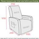 FUANGUI Recliner Chair Covers 4-Pieces Small Recliner Cover for Recliner Chair, Non Slip Covers Washable Lazy Boy Recliner Slipcovers/Furniture Protector for Kids, Dog, Living Room, 04