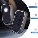 YO&YOYE Compatible with Honda Key Fob Cover with Keychain Leather Key Case Protector for Honda Accord Civic CRV Pilot HRV Odyssey Ridgeline Passport (Black)