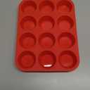 CAKETIME 12 Cups Silicone Muffin Pan - Regular Size Cupcake Pan Muffin Tin for Baking Nonstick Food Grade