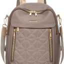 Mini Nylon Women Backpacks,Small Ladies backpacks Lightweight Shoulder Satchel Bag Tote Handbag Casual Travel Daypack (Khaqi)