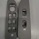 BASIKER Driver and Passenger Grey Door Window Switch Panel Bezel Compatible with Dodge 2002 to 2010 Ram 1500 2500 3500 Front Right and Left Seat