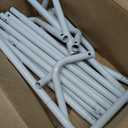 Wedding Sign Holder, Adjustable Welcome to Our Wedding Sign Stand W/Design Bundle & Leather Sign Hanging Straps, Heavy Duty Easel Stand for Sign, Wedding Seating Chart Stand, Easel for Display (White)