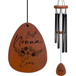 Nonna Gifts Wind Chimes, Nonnas Grandma Wind Chimes for Outside, Christmas Mothers Day Birthday Gifts for Nonnas Grandma from Grandkids Grandchildren, Best Nonna Ever Chime 26" Inches