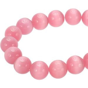 PATIKIL 12 mm Natural Clear Quartz Loose Beads, Crystal Round Stone Strand Beads Gemstone Loose Bead Spacer Beads for Jewelry Making DIY Necklace Bracelet, Pink