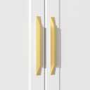 goldenwarm 10 Pack Gold Cabinet Handles 3-3/4 Inch Brushed Brass Drawer Pulls Hardware for Kitchen Cupboard Dresser Pull