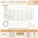 Showgeous 108 Inch Ivory Round Tablecloths, Polyester Table Covers